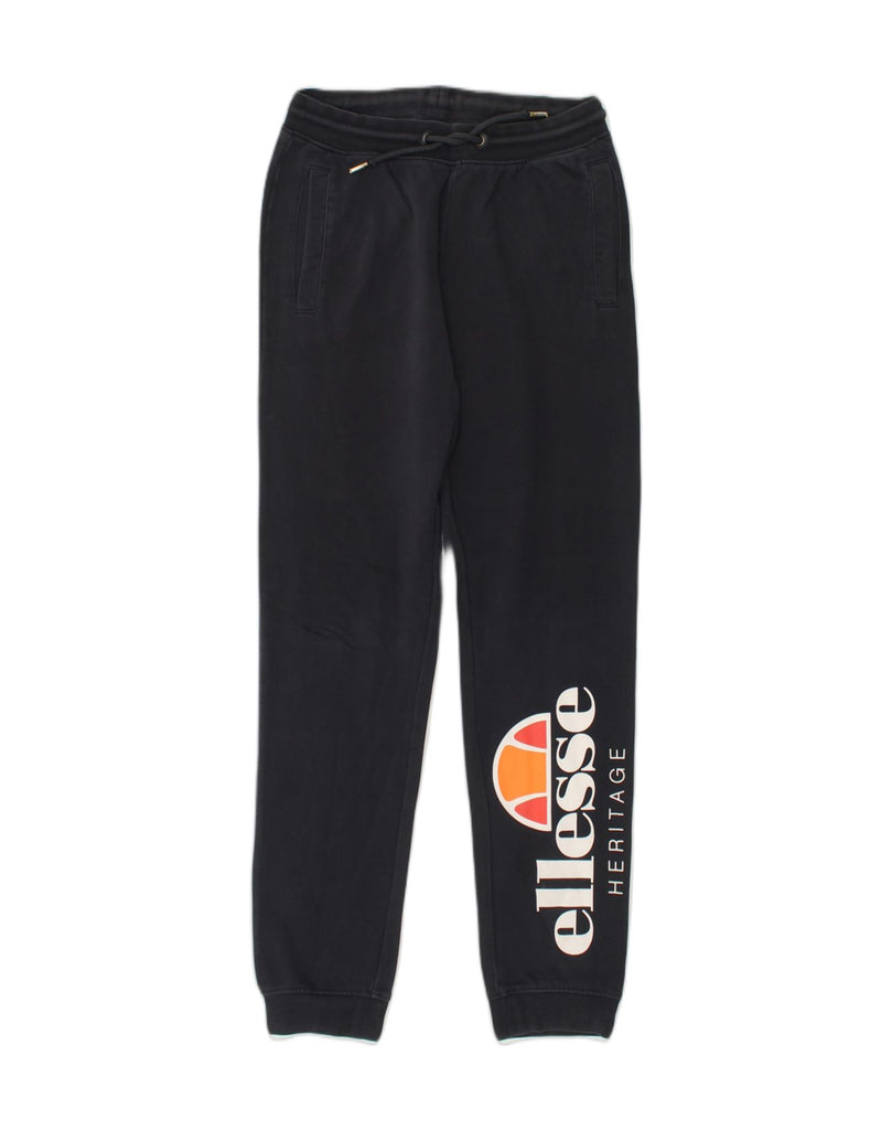 ELLESSE Girls Graphic Tracksuit Trousers 13-14 Years Navy Blue Cotton | Vintage Ellesse | Thrift | Second-Hand Ellesse | Used Clothing | Messina Hembry 