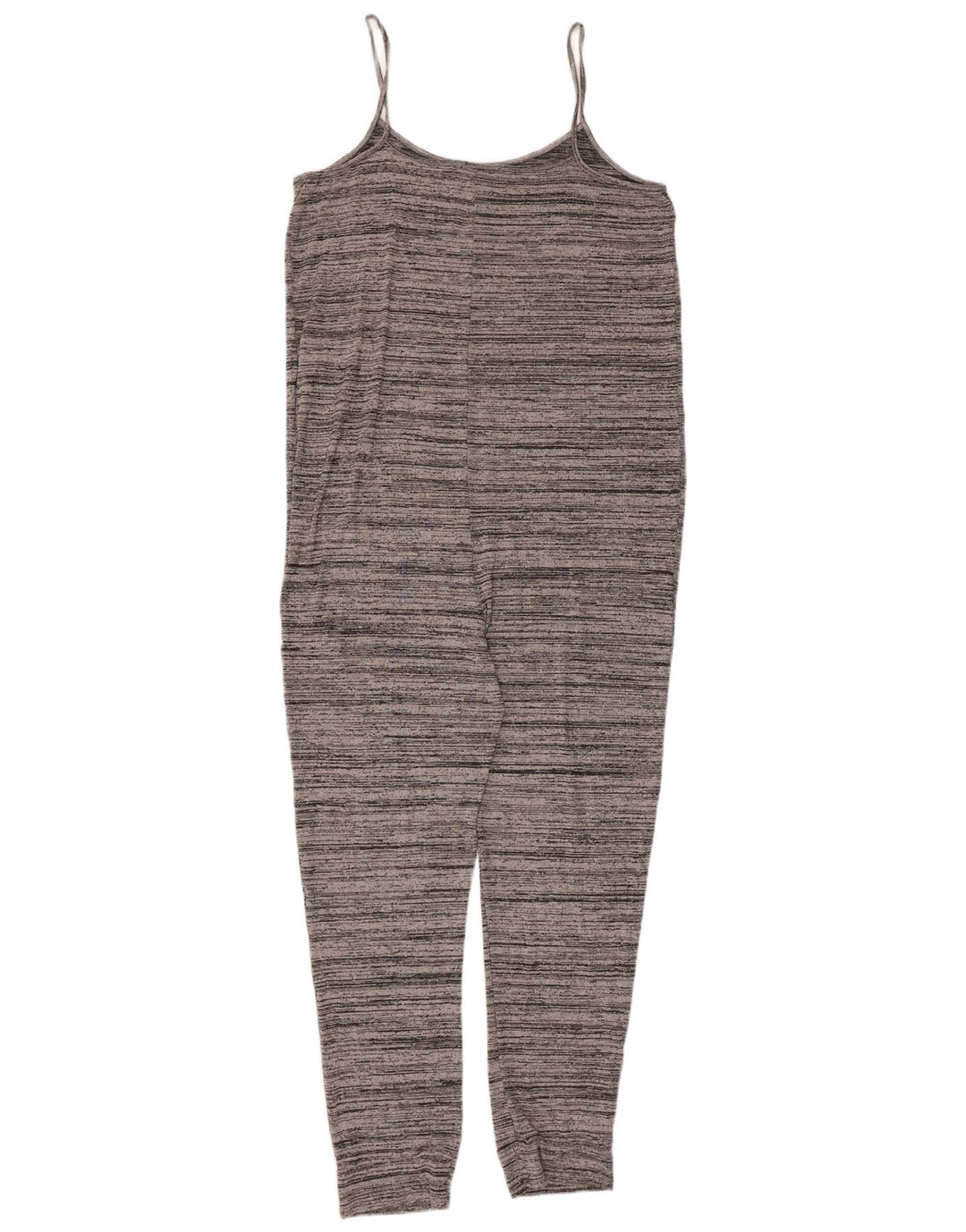 Topshop Womens Sleeveless Jumpsuit UK 12 Medium Grey Striped Viscose