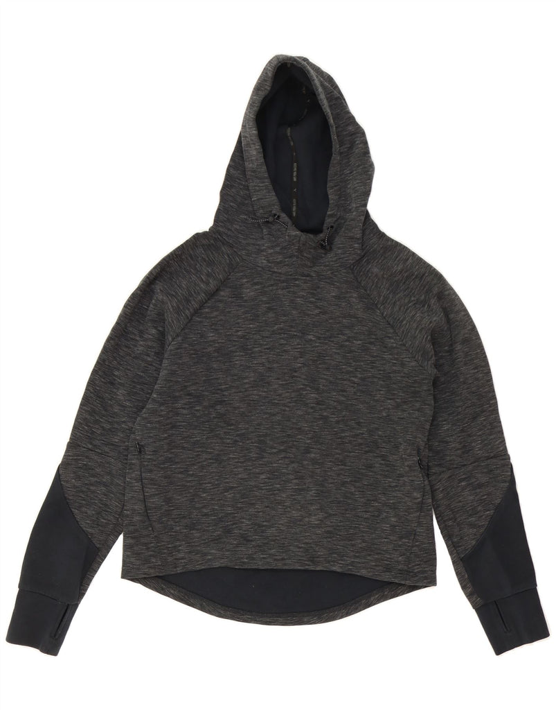 PUMA Womens Hoodie Jumper UK 10 Small Grey Colourblock Cotton Vintage Puma and Second-Hand Puma from Messina Hembry 