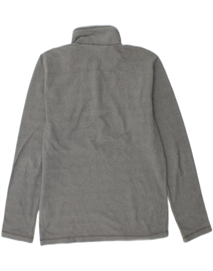 THE NORTH FACE Mens Zip Neck Fleece Jumper Small Grey Polyester