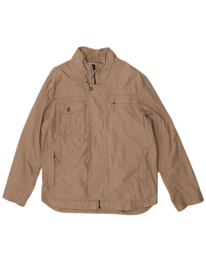 Timberland Mens Utility Jacket UK 40 Large Beige Cotton