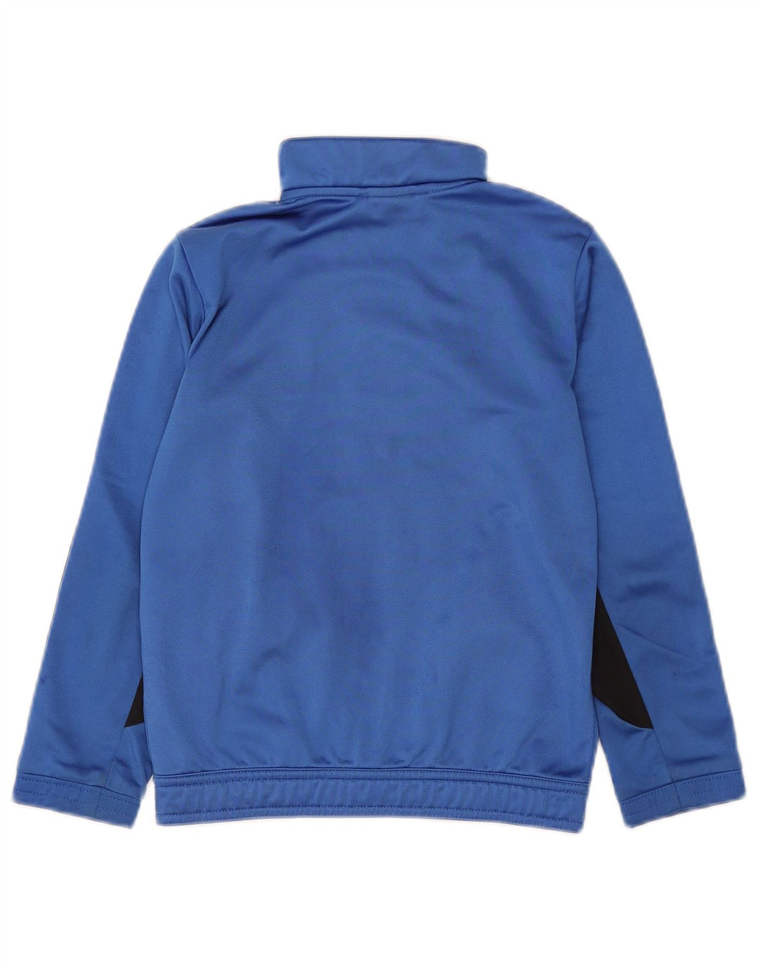 Adidas Boys Tracksuit Top Jacket 7-8 Years Blue Colourblock Polyester