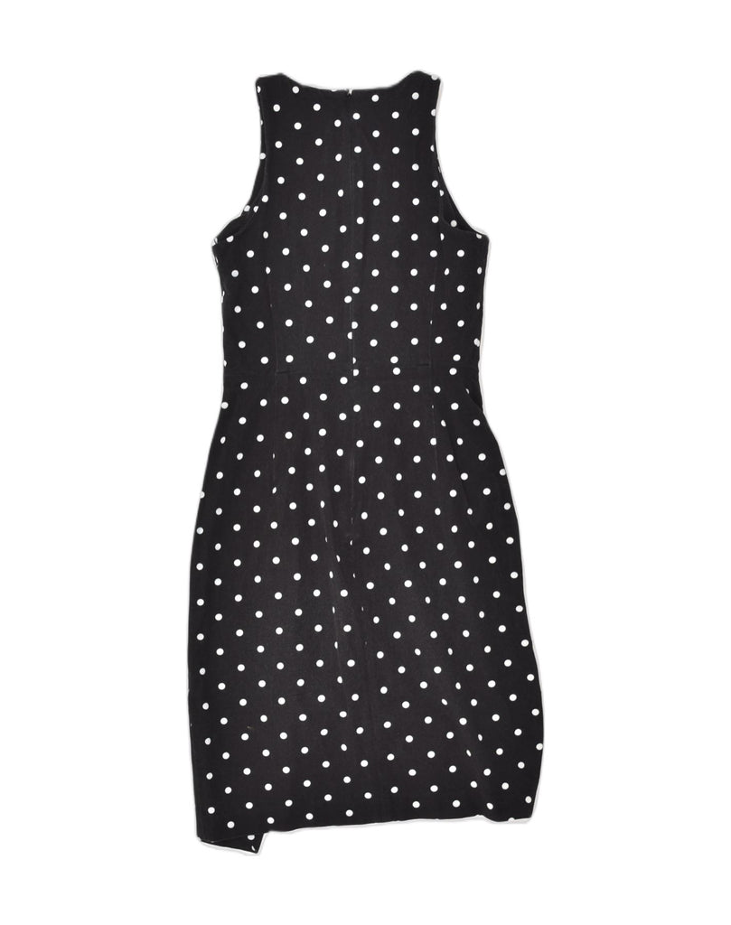 BANANA REPUBLIC Womens Basic Dress US 6 Medium Black Polka Dot Rayon | Vintage Banana Republic | Thrift | Second-Hand Banana Republic | Used Clothing | Messina Hembry 