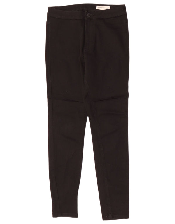 Marks & Spencer Womens Casual Trousers UK 10 Small W26 L27 Black