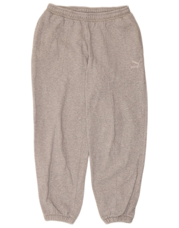 Puma Womens Tracksuit Trousers Joggers UK 10 Small Grey Cotton