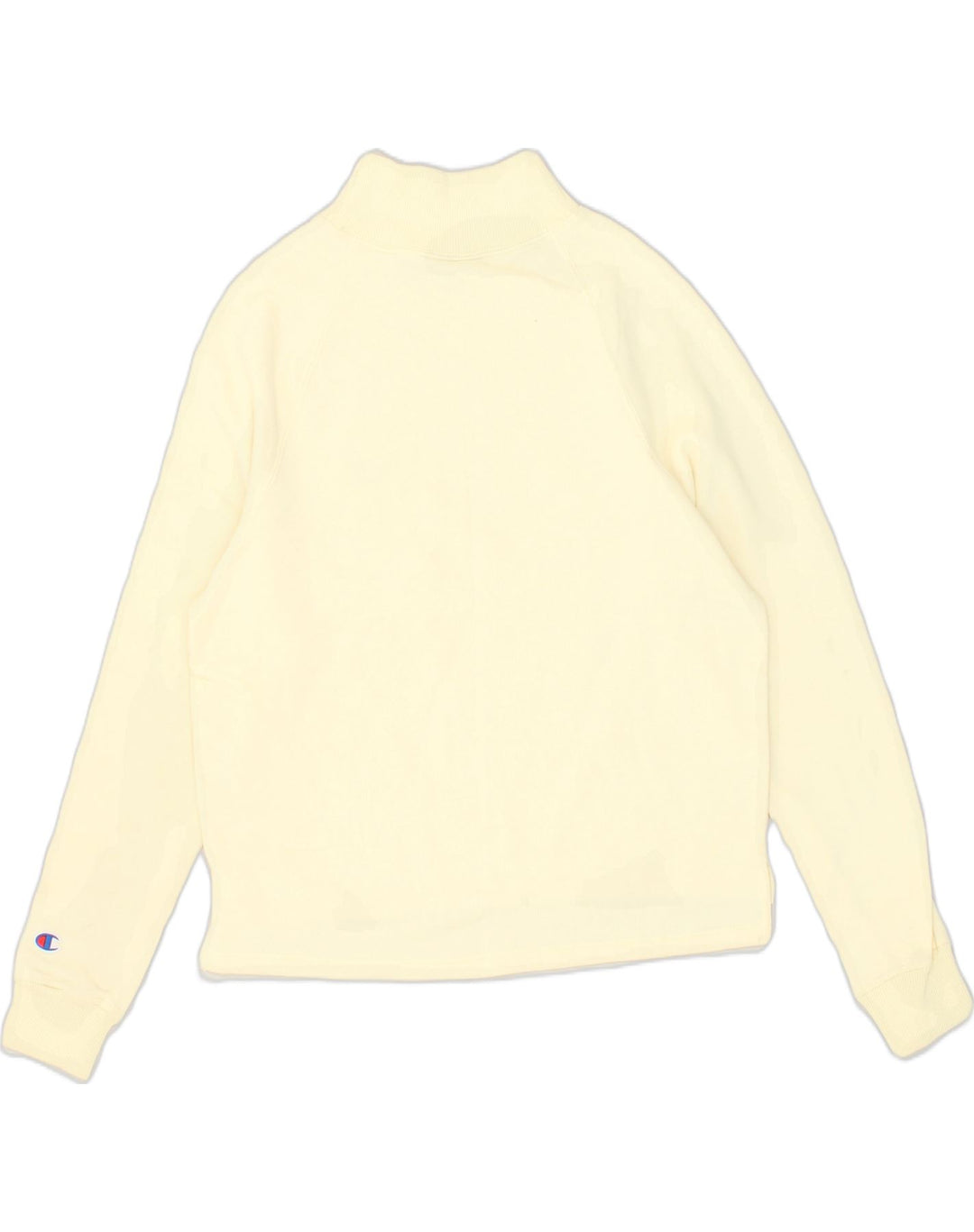 CHAMPION Womens Roll Neck Sweatshirt Jumper UK 10 Small Off White | Vintage Champion | Thrift | Second-Hand Champion | Used Clothing | Messina Hembry 