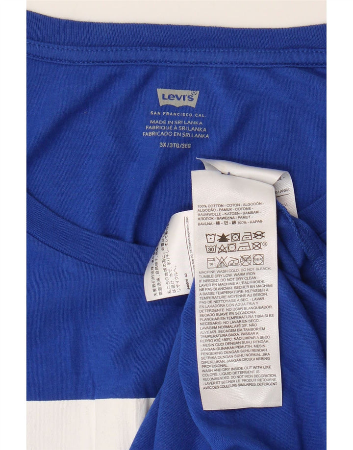 Levi's Mens Graphic T-Shirt Top 3XL Blue Cotton
