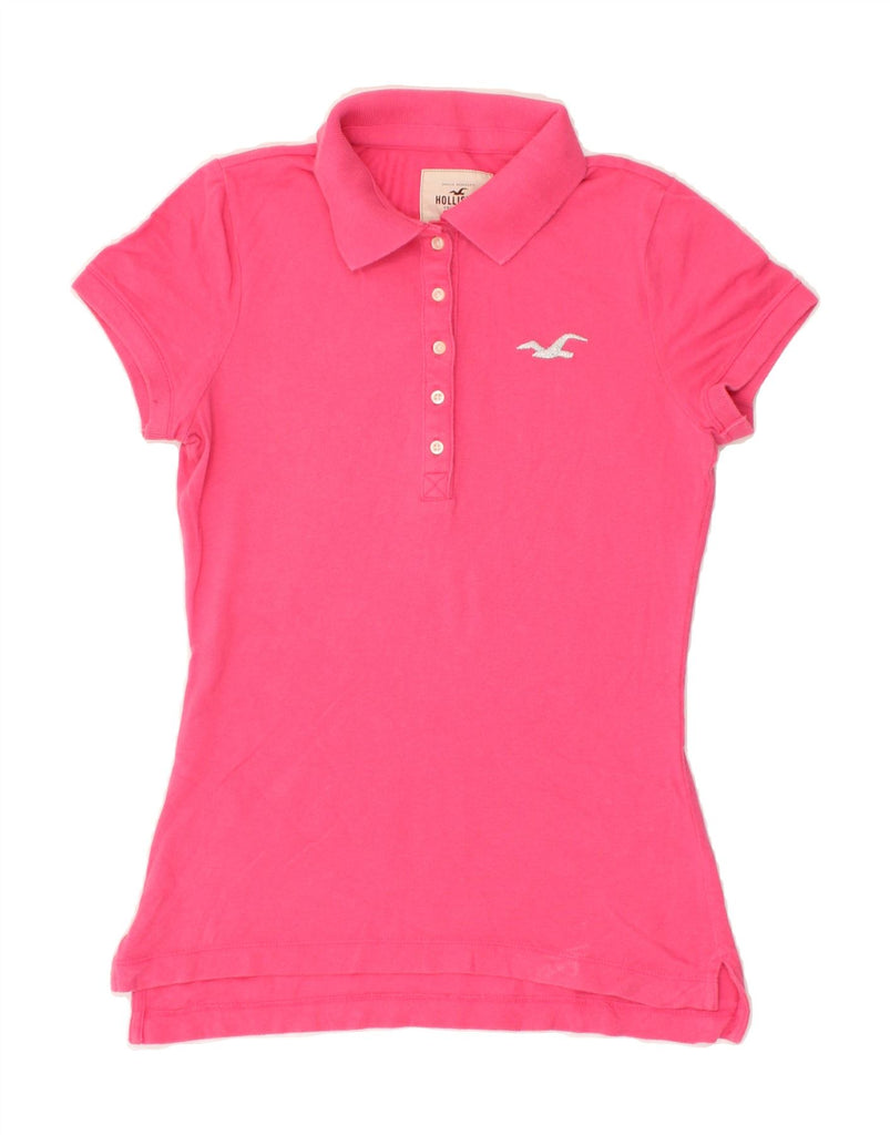 HOLLISTER Womens Polo Shirt UK 10 Small Pink | Vintage Hollister | Thrift | Second-Hand Hollister | Used Clothing | Messina Hembry 
