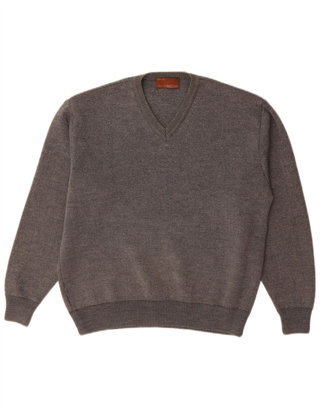 Marks & Spencer Mens V-Neck Jumper Sweater Small Grey