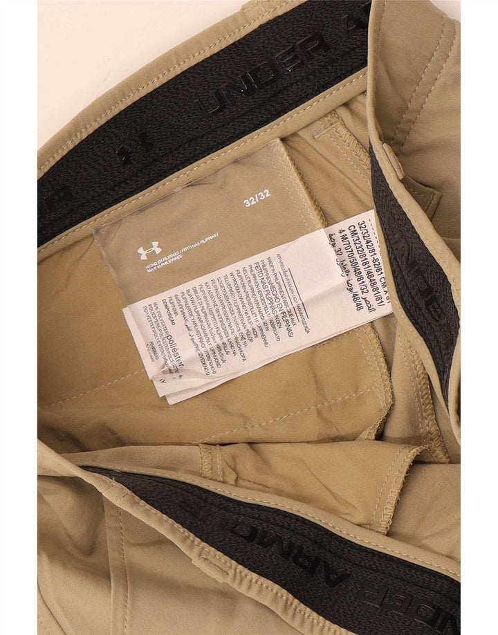 Under Armour Mens Slim Chino Trousers W32 L32 Beige Polyester