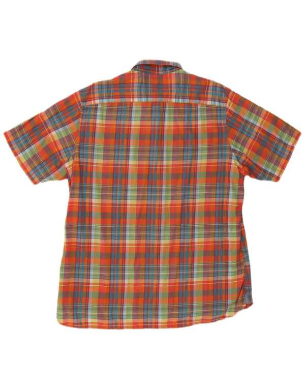 Tommy Hilfiger Mens Short Sleeve Custom Fit Shirt XL Multicoloured Check