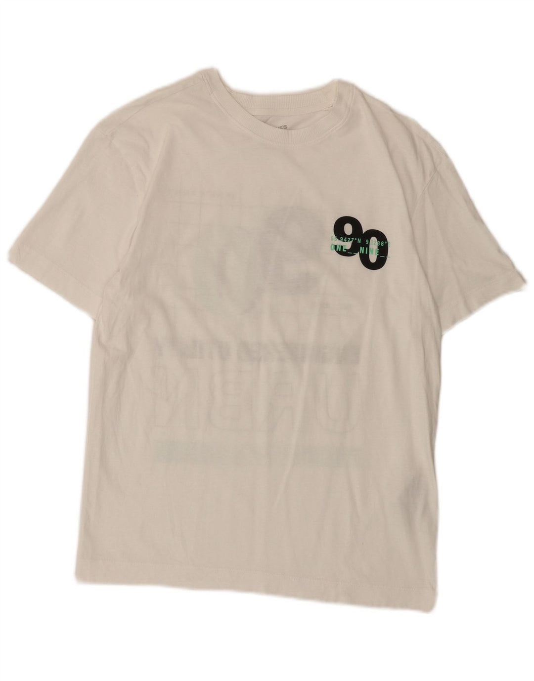 Jack & Jones Mens Graphic T-Shirt Top Small White Cotton
