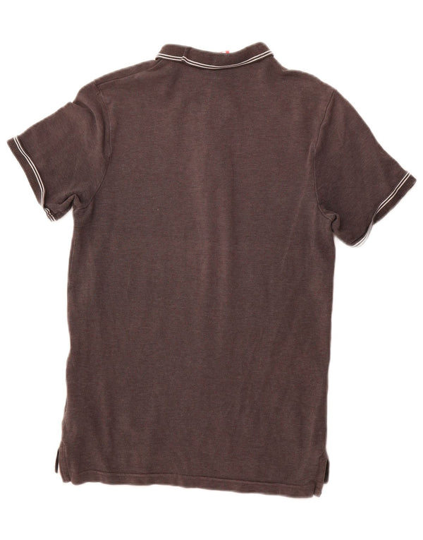 NIKE Mens Polo Shirt Small Grey Cotton