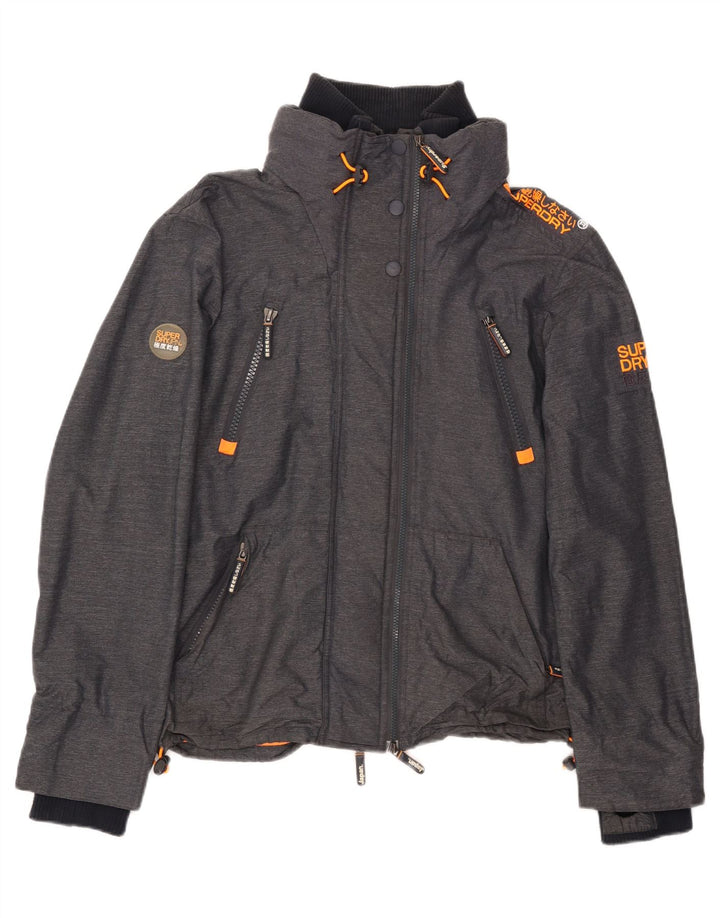 Superdry Mens Windbreaker Jacket UK 42 XL Grey Nylon
