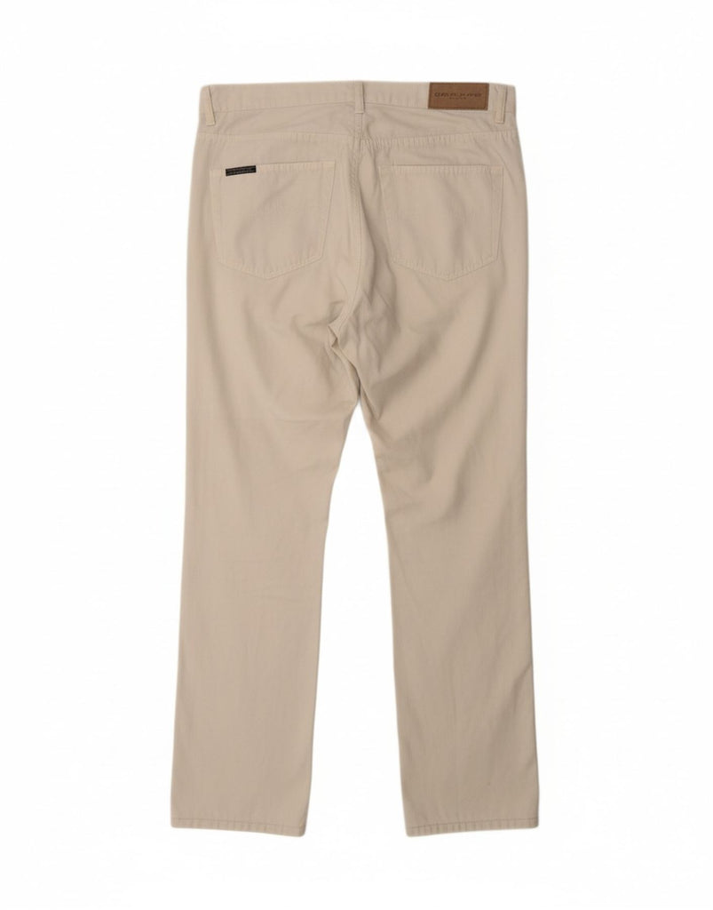 GANT Mens Straight Casual Trousers W36 L36 Off White Cotton Vintage Gant and Second-Hand Gant from Messina Hembry 