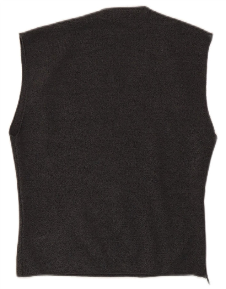 Zara Womens Crop Vest Top UK 12 Medium Grey