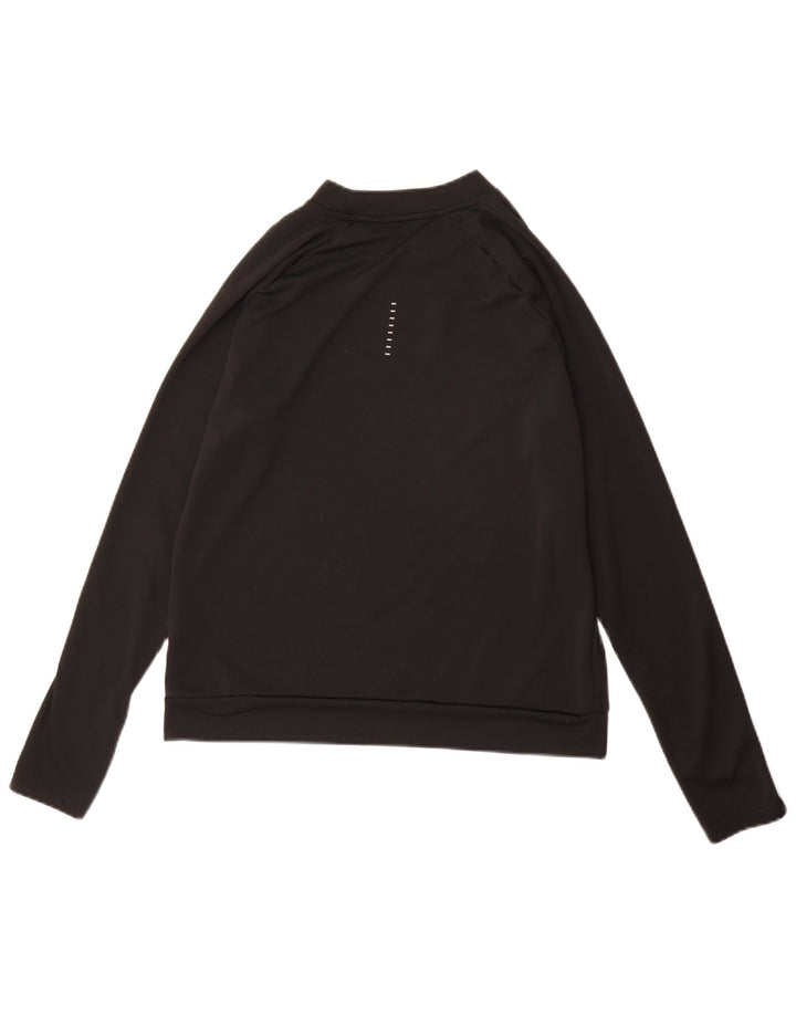 Nike Mens Dri Fit Top Long Sleeve Small Black Polyester