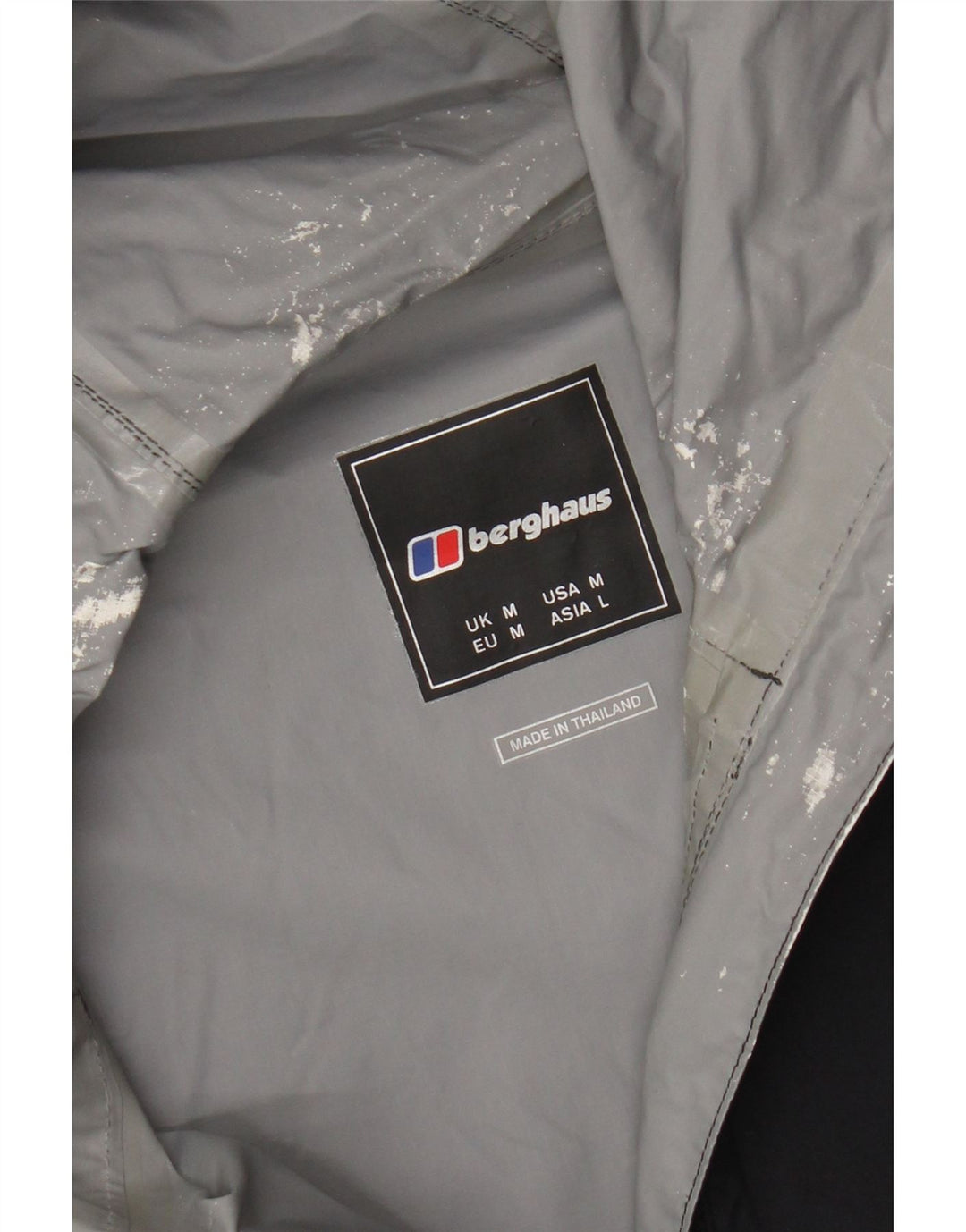 Berghaus Mens Hooded Windbreaker Jacket UK 38 Medium Black Polyamide