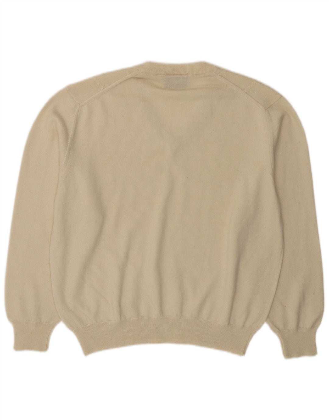 BIBO Womens V-Neck Jumper Sweater IT 50 XL Off White Wool