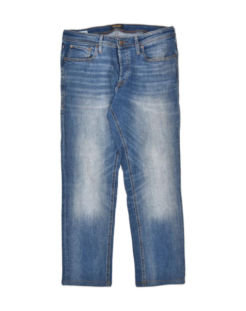 JACK & JONES Mens Straight Jeans W32 L30 Blue Cotton | Vintage | Thrift | Second-Hand | Used Clothing | Messina Hembry 