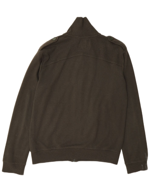 Adidas Mens Full Zip Cardigan Sweater IT 50 Large Khaki Acrylic