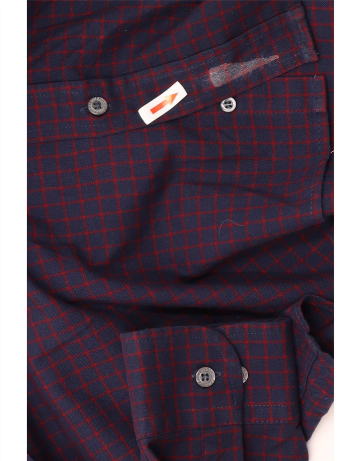 Pringle Mens Shirt Small Purple Gingham Polyester