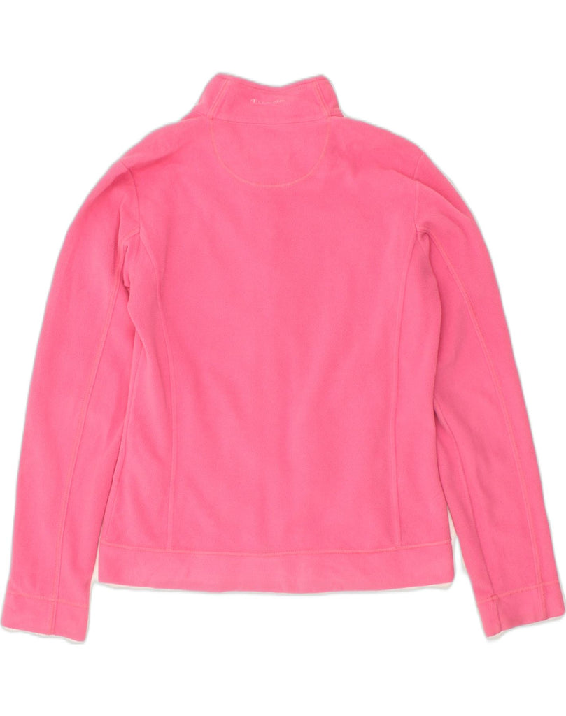 CHAMPION Womens Fleece Jacket UK 12 Medium Pink Polyester | Vintage Champion | Thrift | Second-Hand Champion | Used Clothing | Messina Hembry 