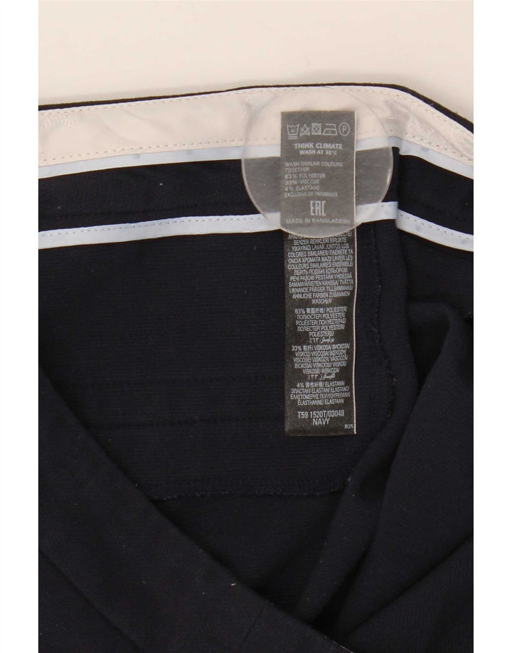 Marks & Spencer Womens Slim Suit Trousers UK 12 Medium W32 L31 Navy Blue
