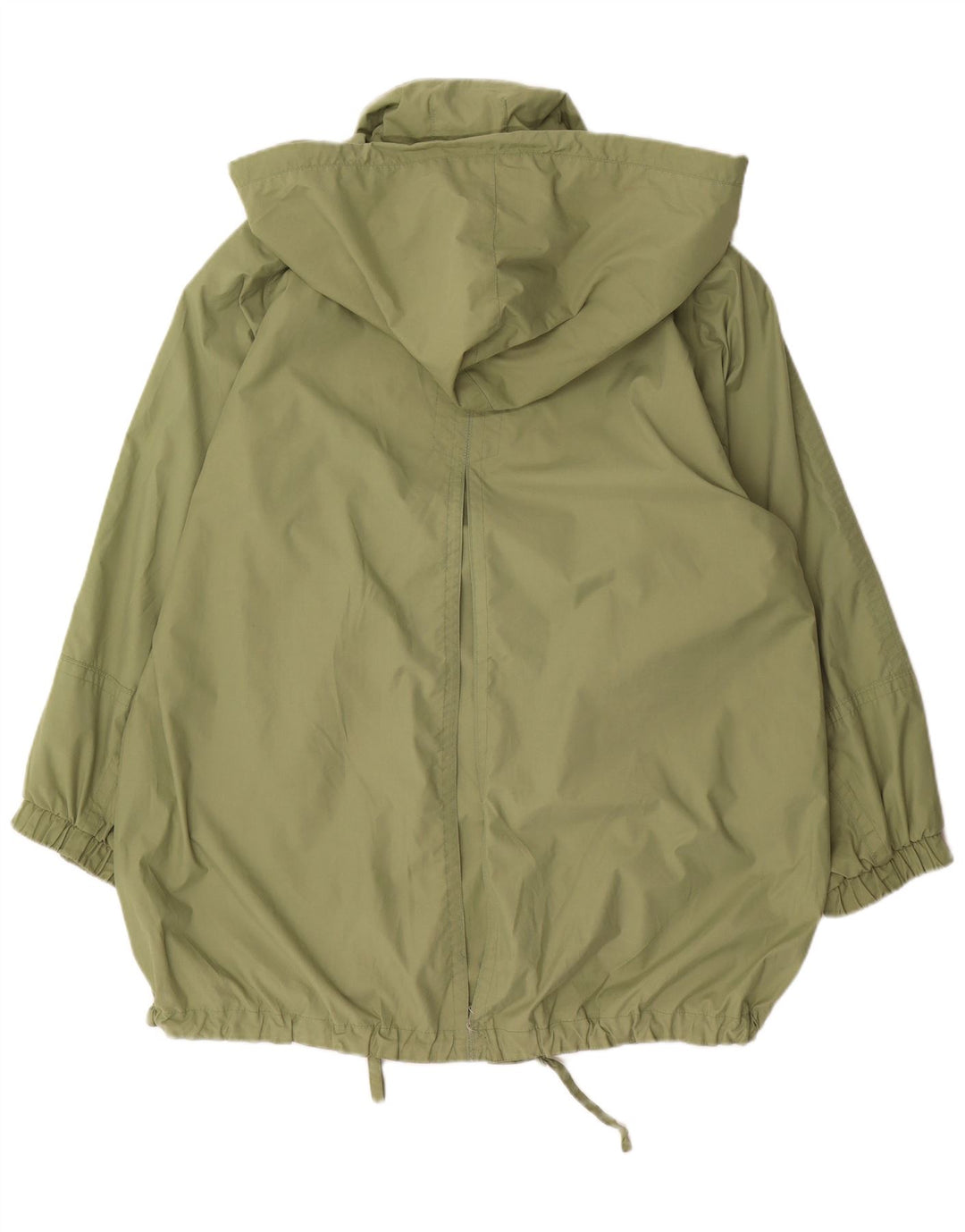 Gallery Womens Hooded Oversized Rain Jacket UK 12 Medium Green Polyester