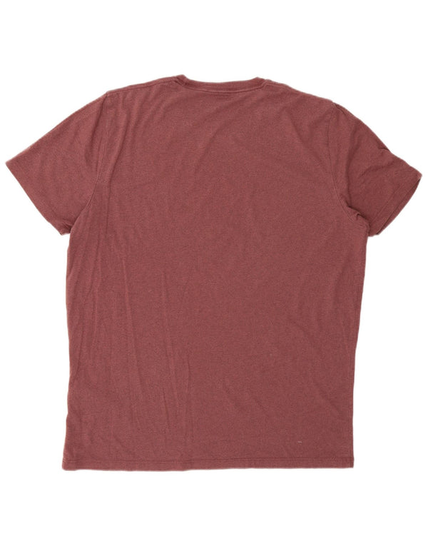 Abercrombie & Fitch Mens T-Shirt Top Large Burgundy Cotton