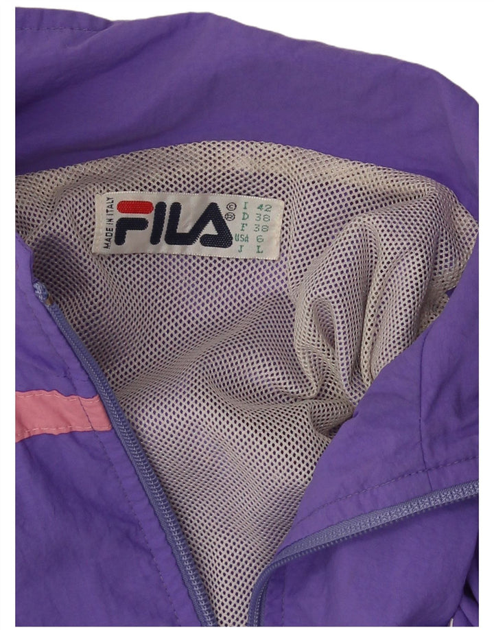 Fila Womens Graphic Full Tracksuit IT 42 Medium  Purple Colourblock