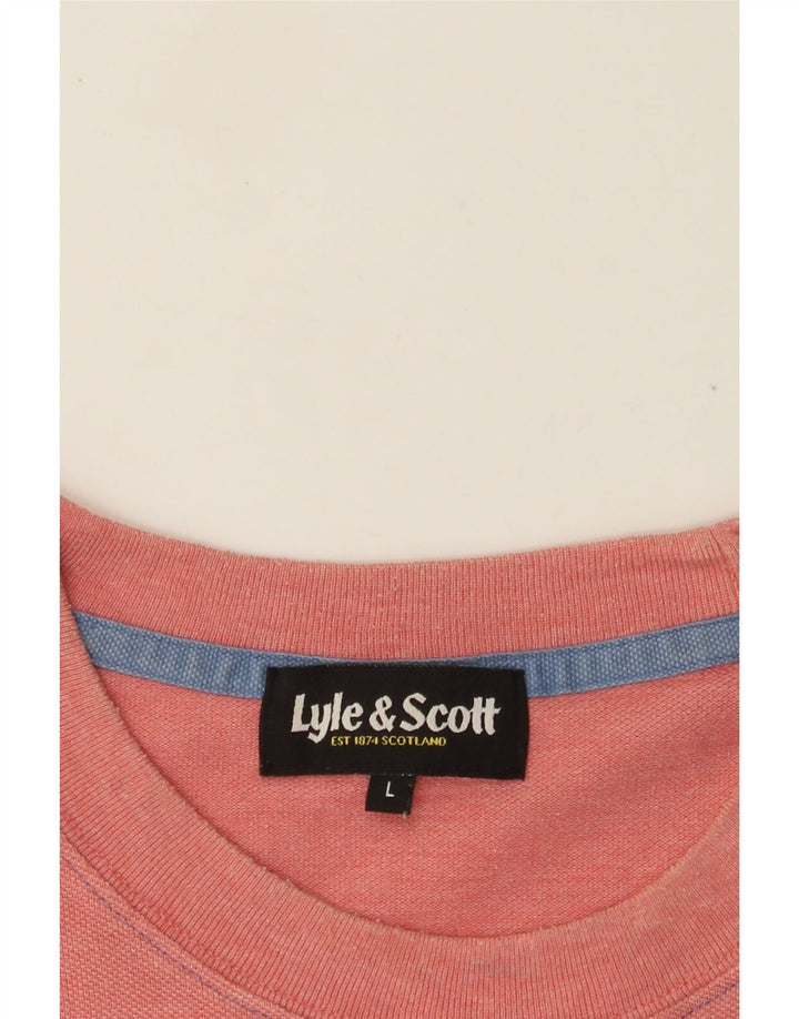 Lyle & Scott Mens T-Shirt Top Large Orange