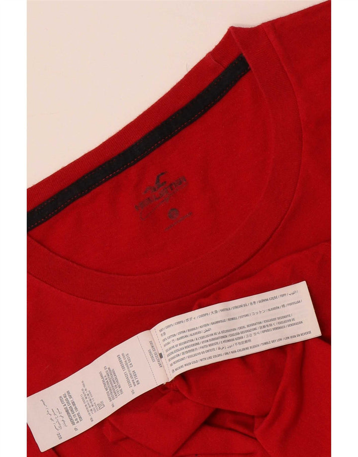 Hollister Mens Graphic T-Shirt Top Medium Red Cotton