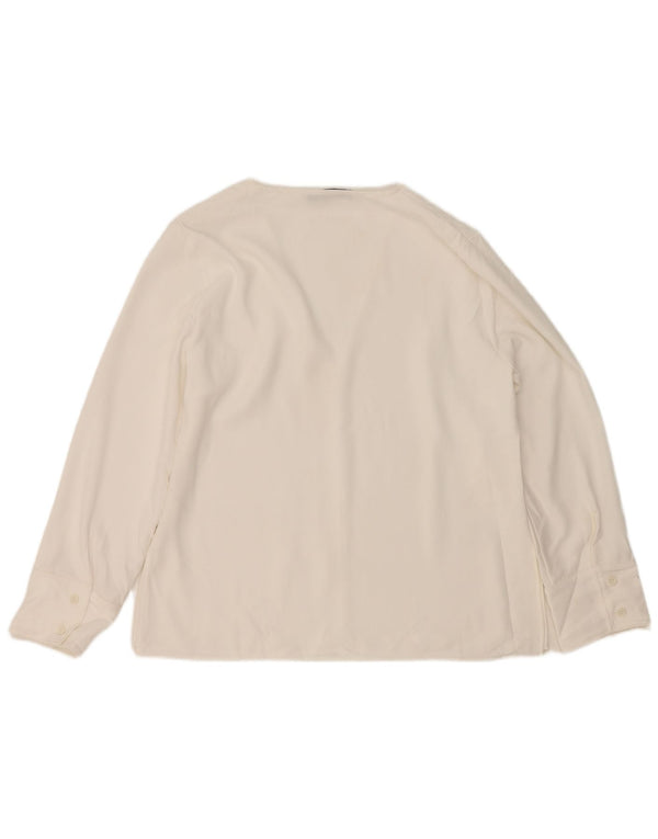 Zara Womens Long Sleeve Blouse Top UK 16 Large White