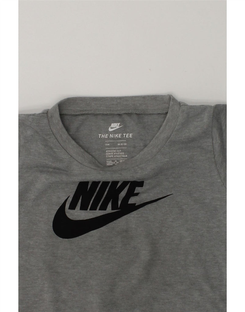 NIKE Baby Boys Graphic T-Shirt Top 18-24 Months Grey Cotton | Vintage Nike | Thrift | Second-Hand Nike | Used Clothing | Messina Hembry 