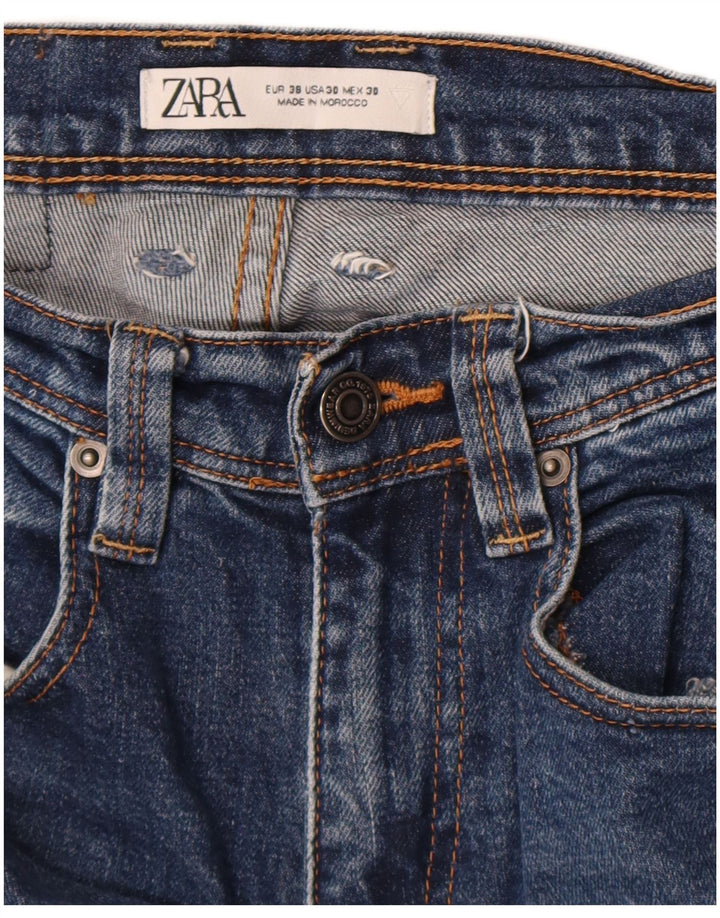 Zara Mens Slim Jeans EU 38 Small W30 L30 Blue