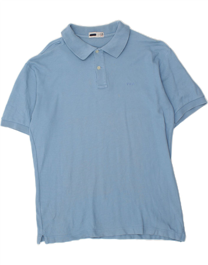FILA Mens Polo Shirt Medium Blue Vintage Fila and Second-Hand Fila from Messina Hembry 