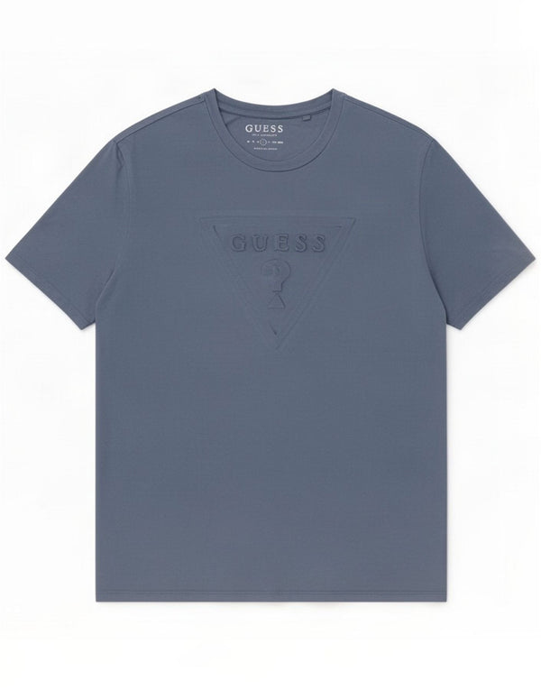 Guess Mens Graphic T-Shirt Top UK 40 Medium Blue Cotton