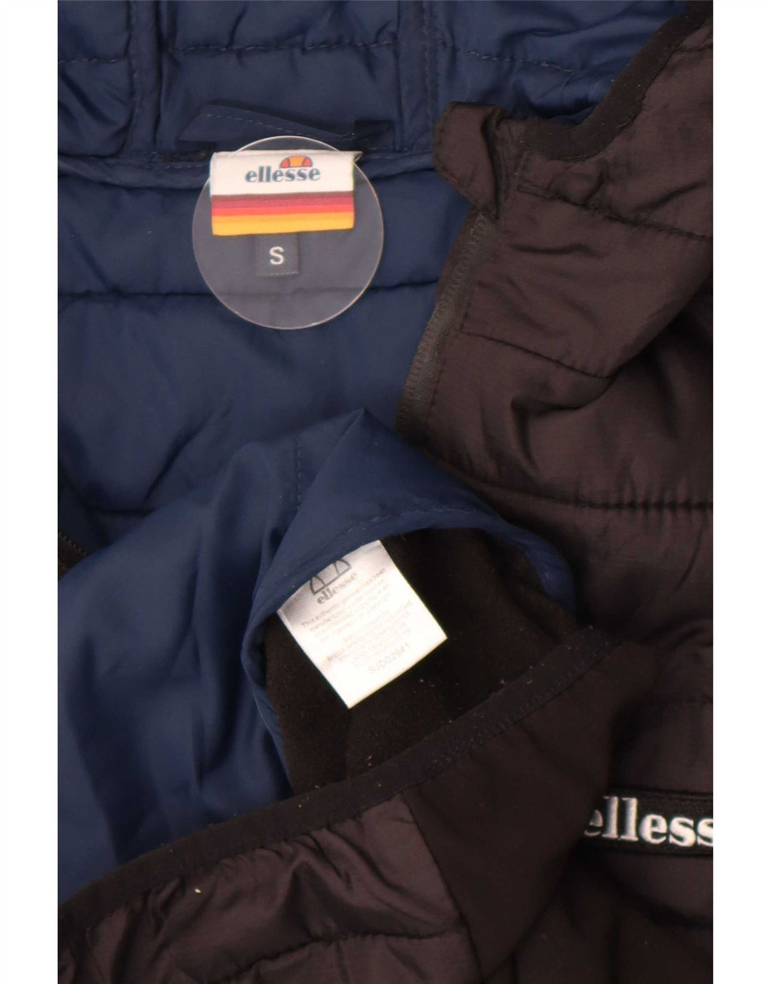 Ellesse Mens Hooded Padded Jacket UK 36 Small Black Nylon