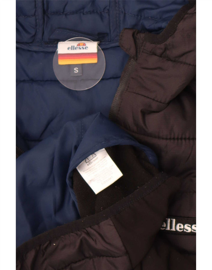Ellesse Mens Hooded Padded Jacket UK 36 Small Black Nylon