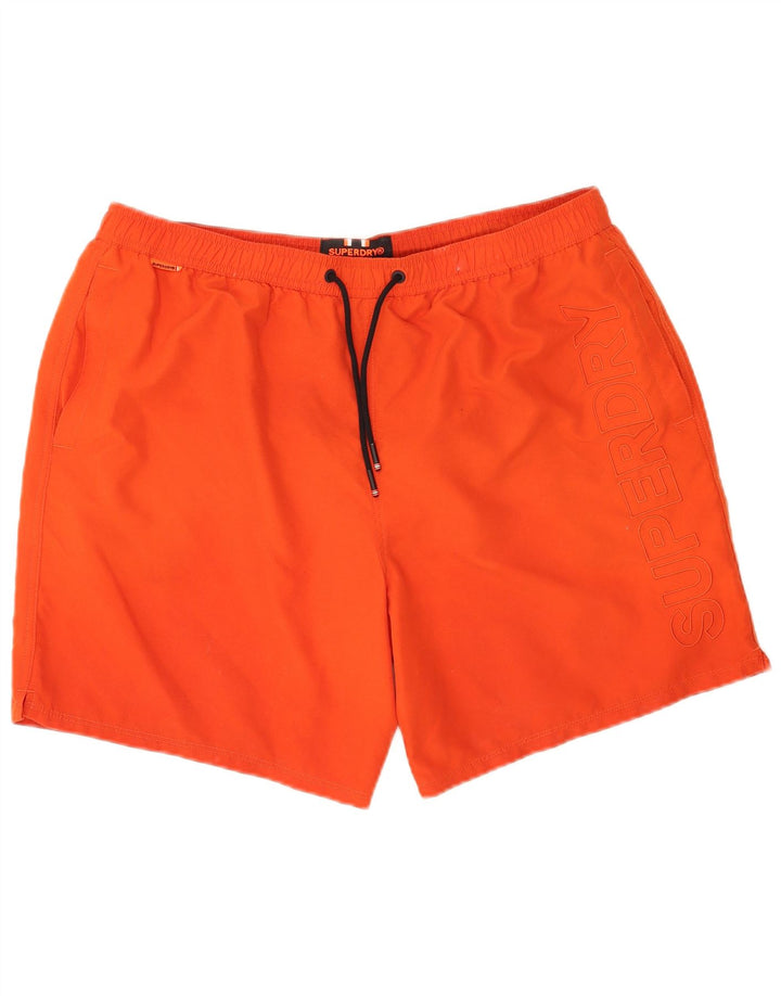 Superdry Mens Graphic Swimming Shorts 2XL  Red Polyester