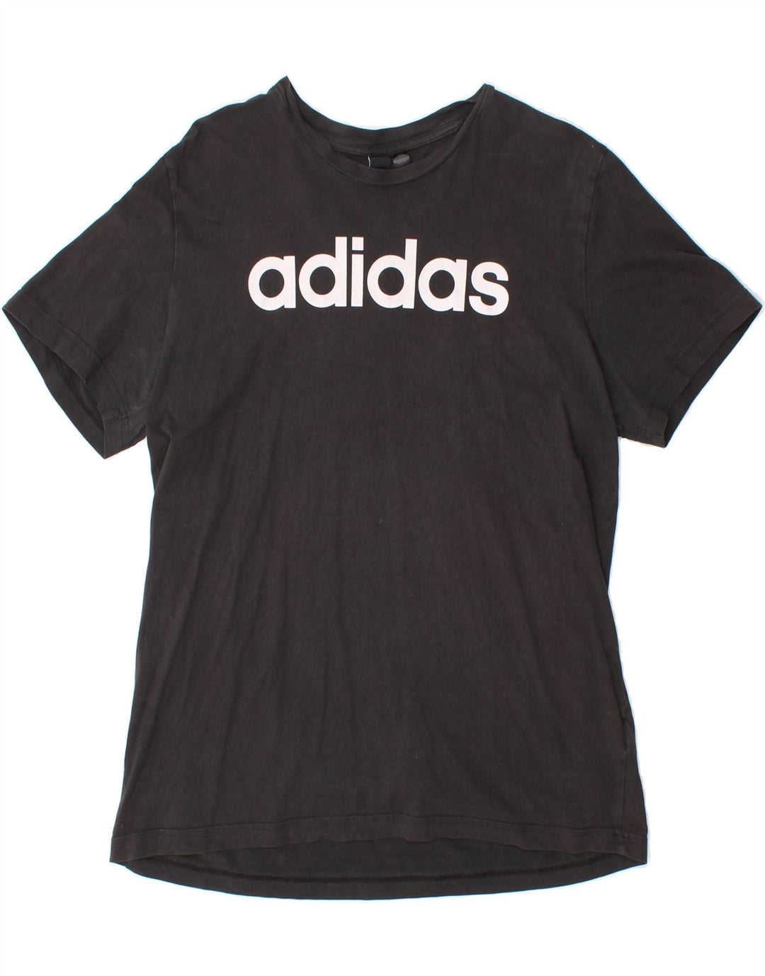 ADIDAS Womens Graphic T-Shirt Top Large Black Cotton Vintage Adidas and Second-Hand Adidas from Messina Hembry 