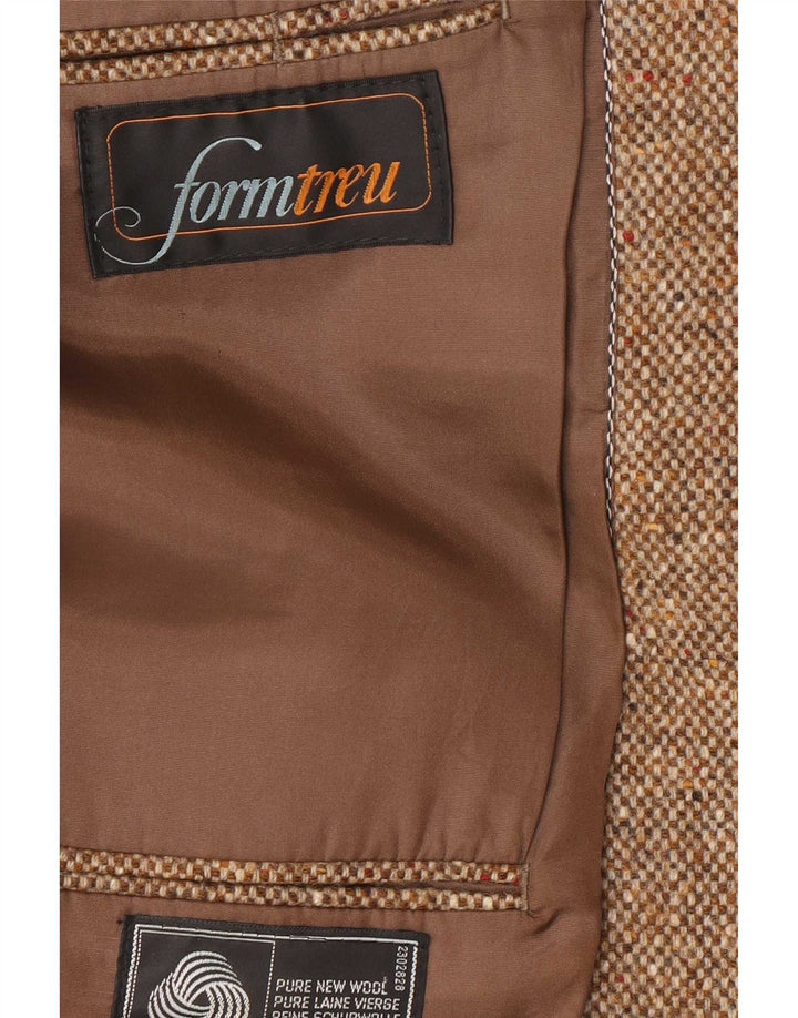 Formtreu Mens 2 Button Blazer Jacket IT 52 XL Brown New Wool