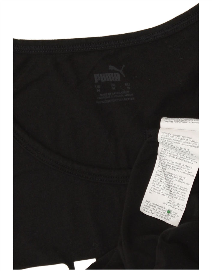 Adidas Womens Graphic Vest Top UK 14 Medium Black Cotton