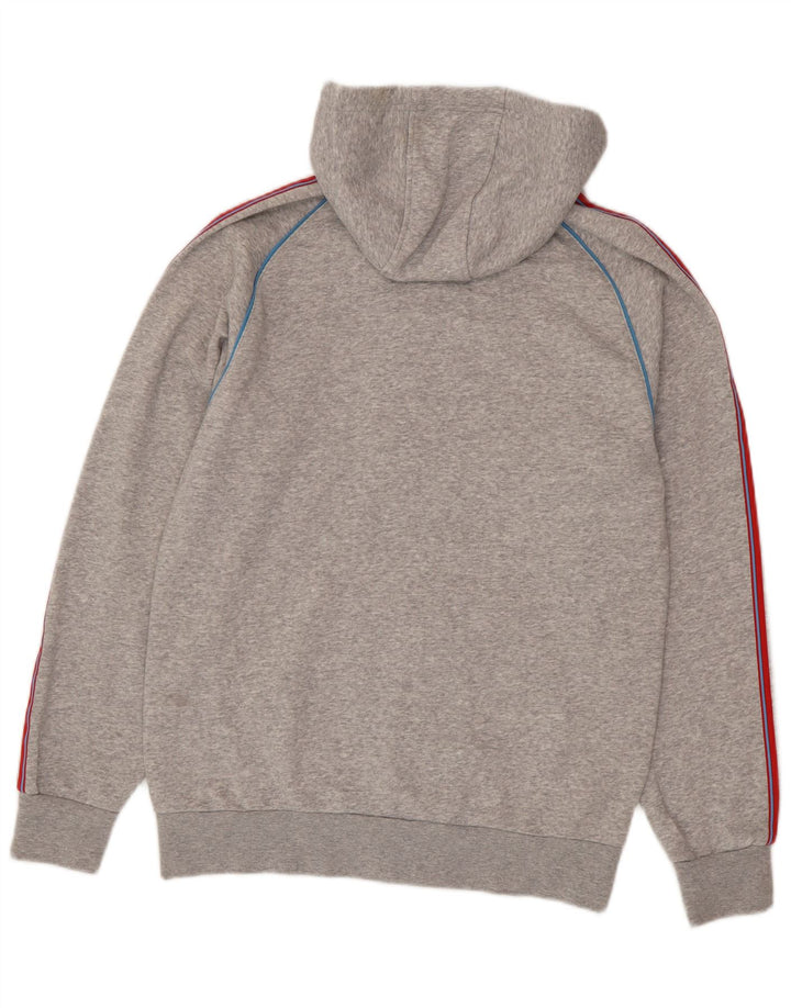 Adidas Mens Zip Hoodie Sweater Medium Grey Cotton