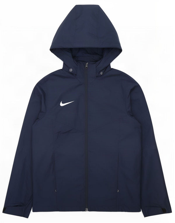 Nike Boys Storm-Fit Loose Fit Hooded Rain Jacket 13-14 Years XL Navy Blue