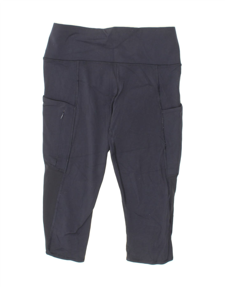 ATHLETA Womens Capri Leggings Small W26 L16 Navy Blue Nylon Vintage Athleta and Second-Hand Athleta from Messina Hembry 