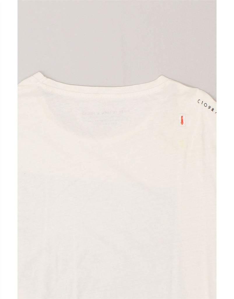 JACK & JONES Mens Graphic T-Shirt Top XL White Cotton | Vintage Jack & Jones | Thrift | Second-Hand Jack & Jones | Used Clothing | Messina Hembry 