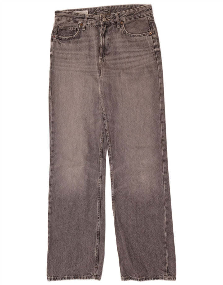Zara Womens Straight Jeans EU 38 Small W28 L34 Grey Cotton