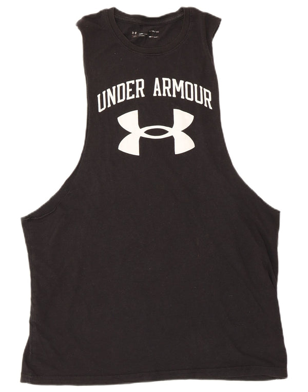 Under Armour Mens Heat Gear Graphic Vest Top Medium Black